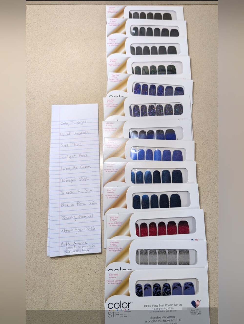 25 Packs. Color Street Assorted Nail Polish Strips - Multi-Color Pack - Picture 2 of 3